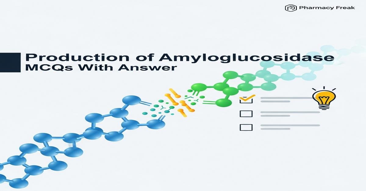 Production of amyloglucosidase MCQs With Answer