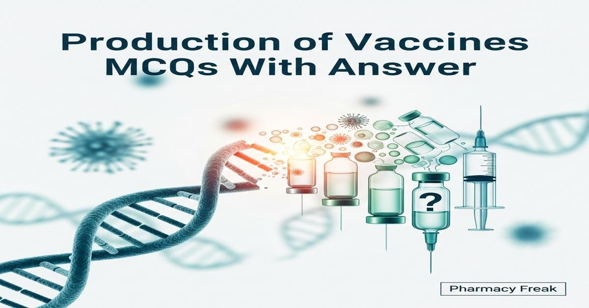Production of vaccines MCQs With Answer