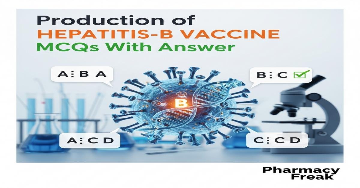 Production of Hepatitis-B vaccine MCQs With Answer