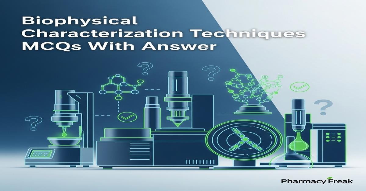 Biophysical characterization techniques MCQs With Answer