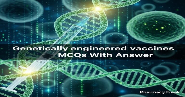 Genetically engineered vaccines MCQs With Answer
