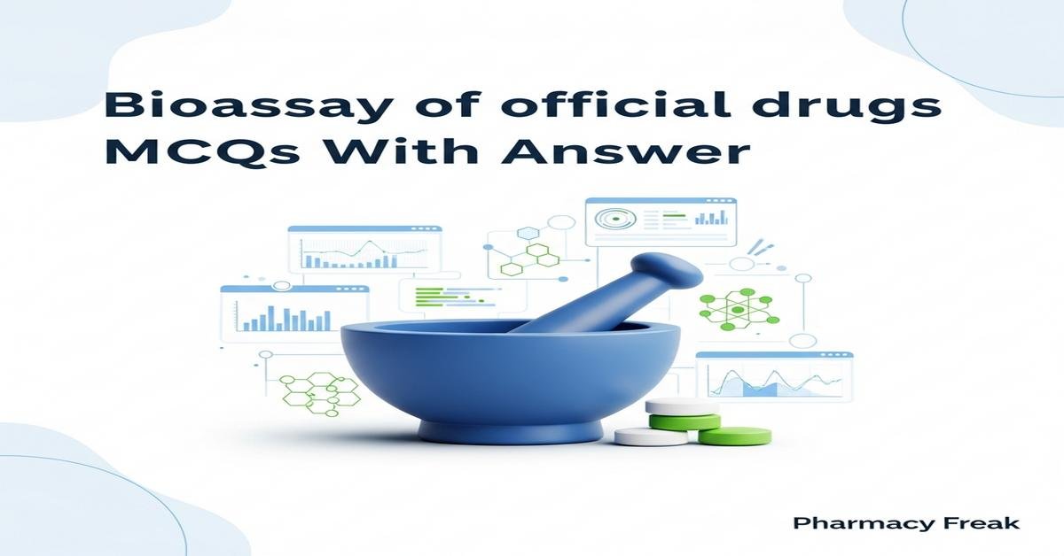 Bioassay of official drugs MCQs With Answer