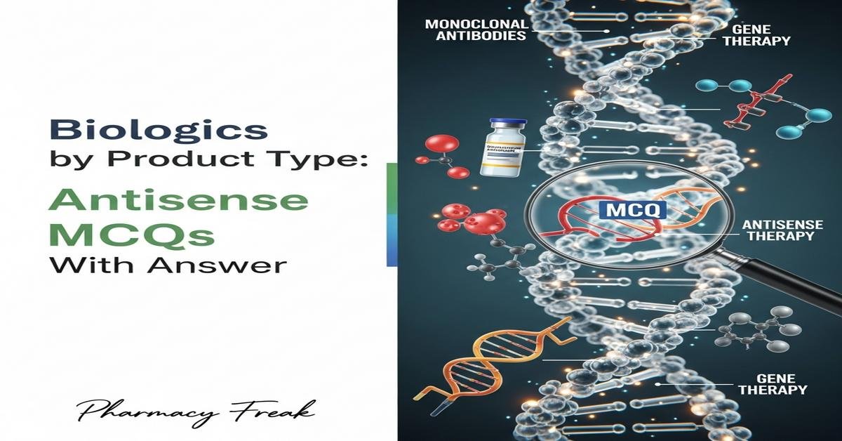 Biologics by product type: antisense therapy MCQs With Answer