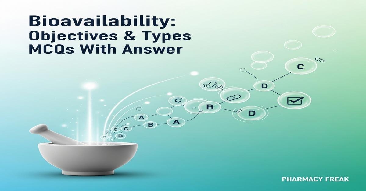 Bioavailability: objectives and types MCQs With Answer