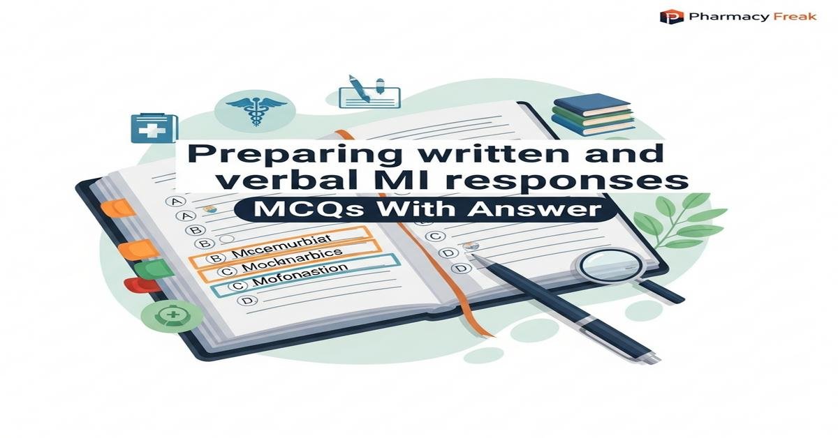 Preparing written and verbal MI responses MCQs With Answer