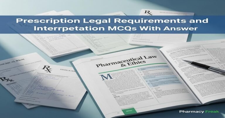 Prescription legal requirements and interpretation MCQs With Answer