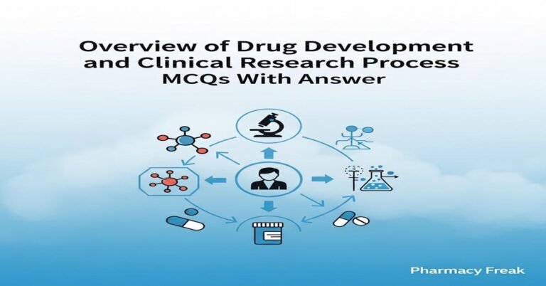 Overview of drug development and clinical research process MCQs With Answer