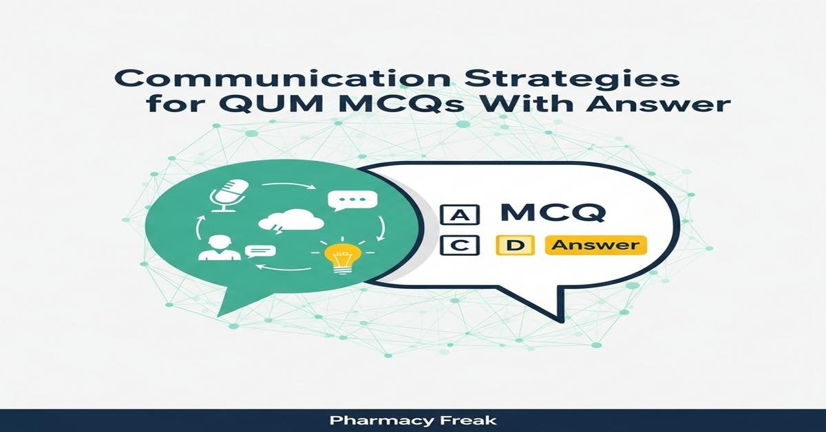 Communication strategies for QUM MCQs With Answer