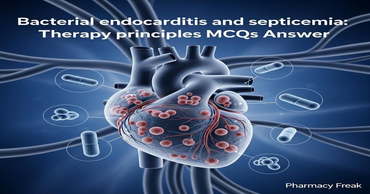 Bacterial endocarditis and septicemia: therapy principles MCQs With Answer