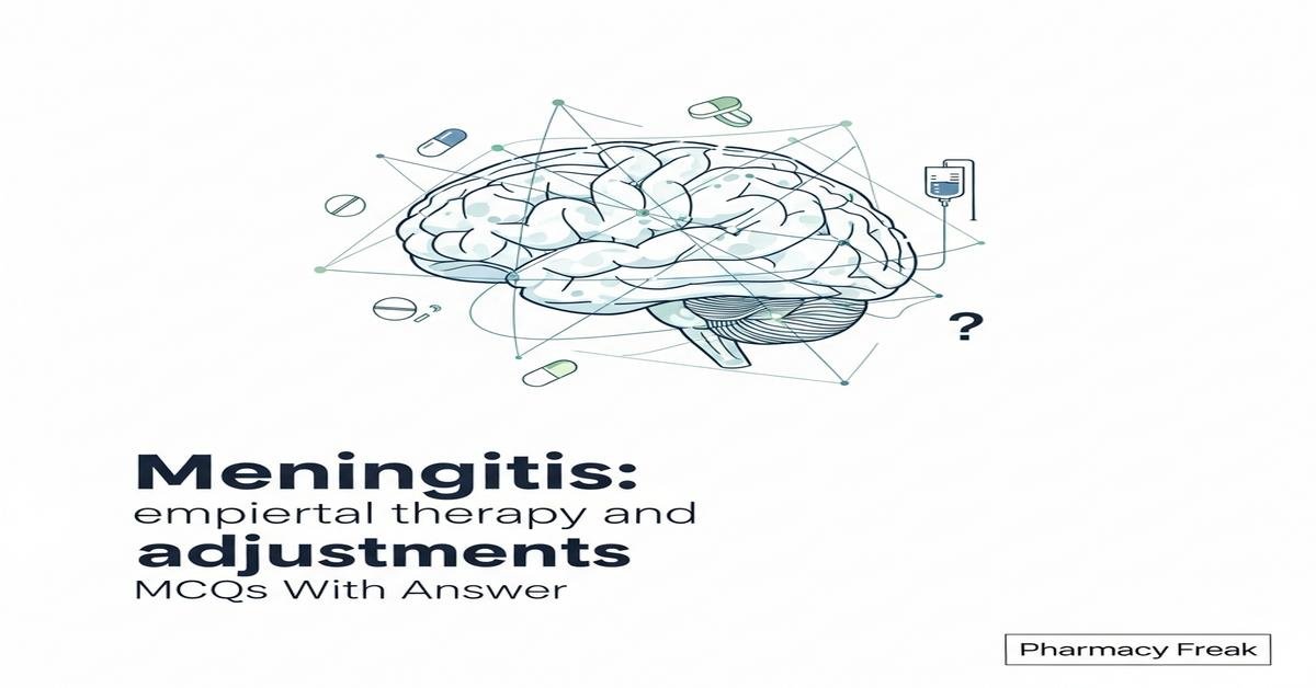 Meningitis: empirical therapy and adjustments MCQs With Answer