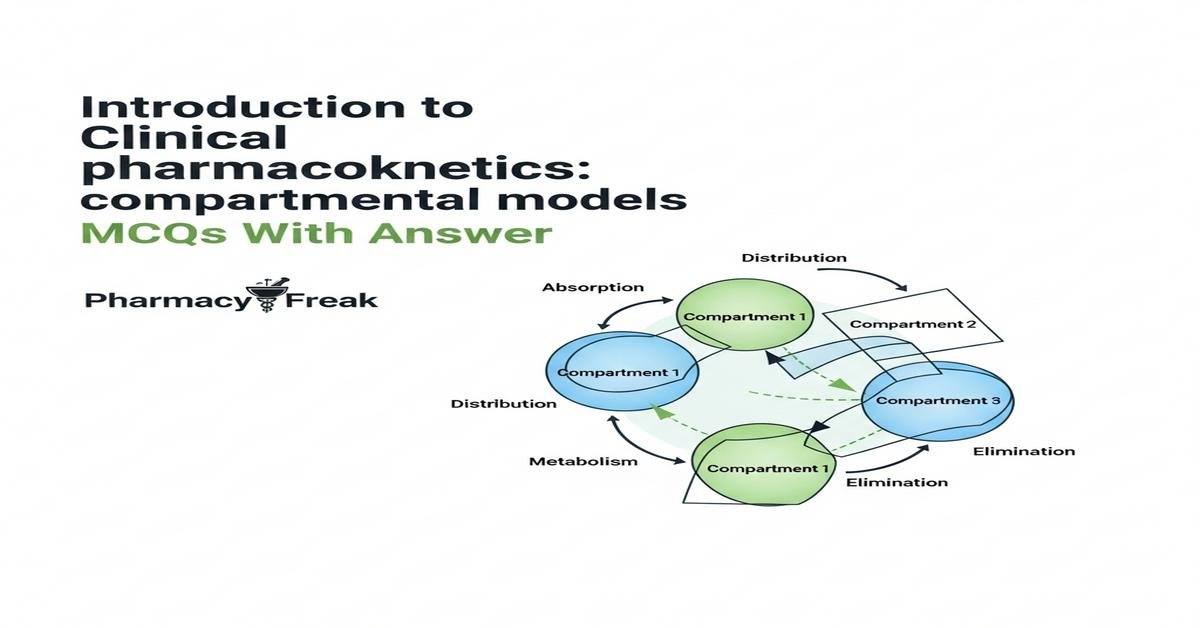 Introduction to clinical pharmacokinetics: compartmental models MCQs With Answer
