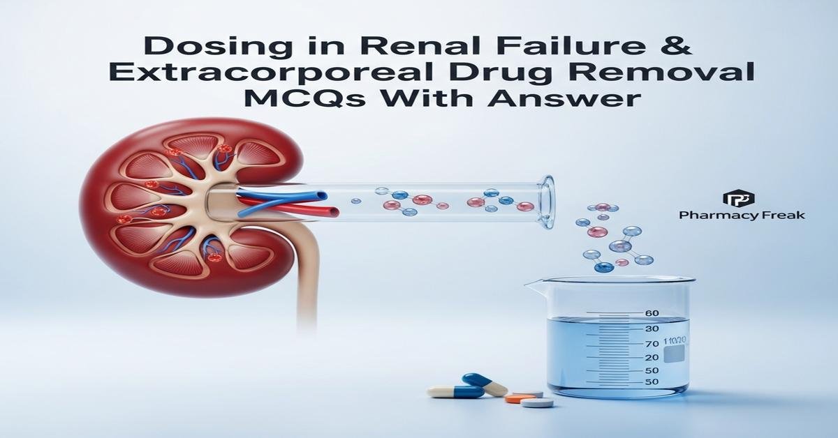 Dosing in renal failure and extracorporeal drug removal MCQs With Answer