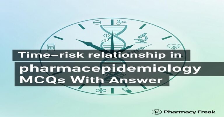 Time–risk relationship in pharmacoepidemiology MCQs With Answer