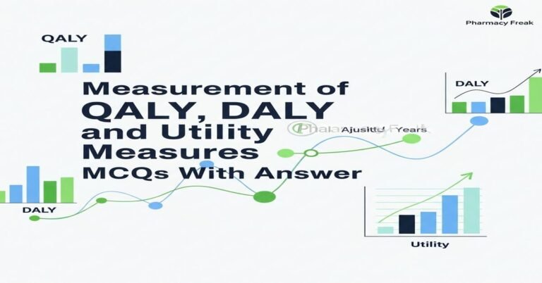 Measurement of QALY, DALY and utility measures MCQs With Answer