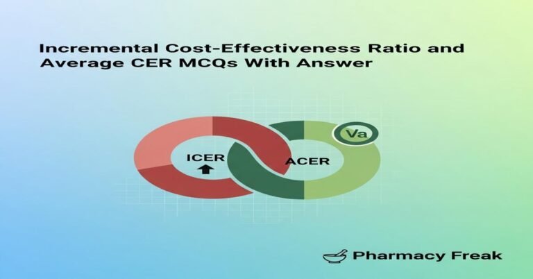 Incremental cost-effectiveness ratio and average CER MCQs With Answer