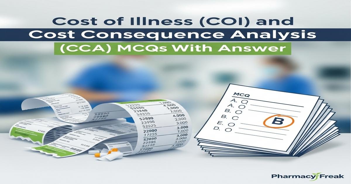 Cost of Illness (COI) and Cost Consequence Analysis (CCA) MCQs With Answer