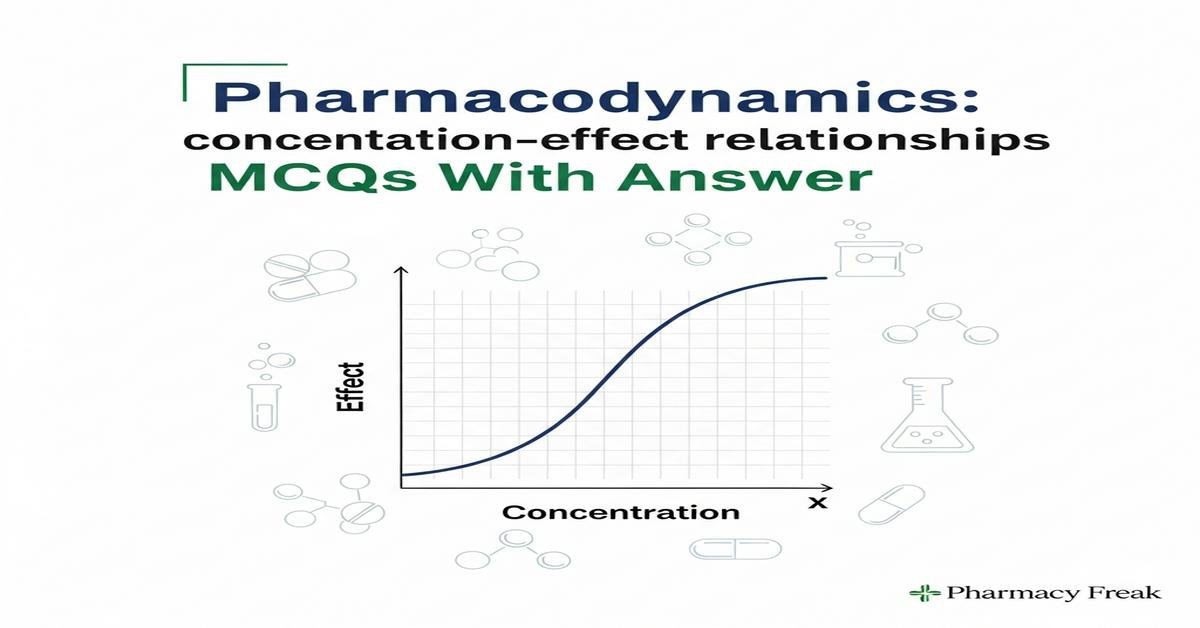 Pharmacodynamics: concentration–effect relationships MCQs With Answer