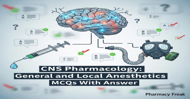 CNS pharmacology: general and local anesthetics MCQs With Answer