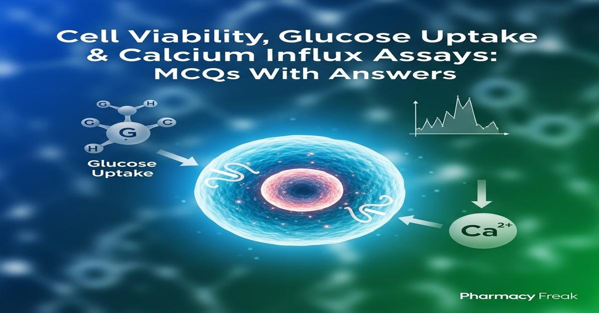 Cell viability assays, glucose uptake and calcium influx assays MCQs With Answer