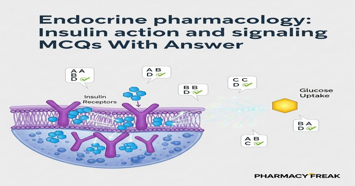 Endocrine pharmacology: insulin action and signaling MCQs With Answer