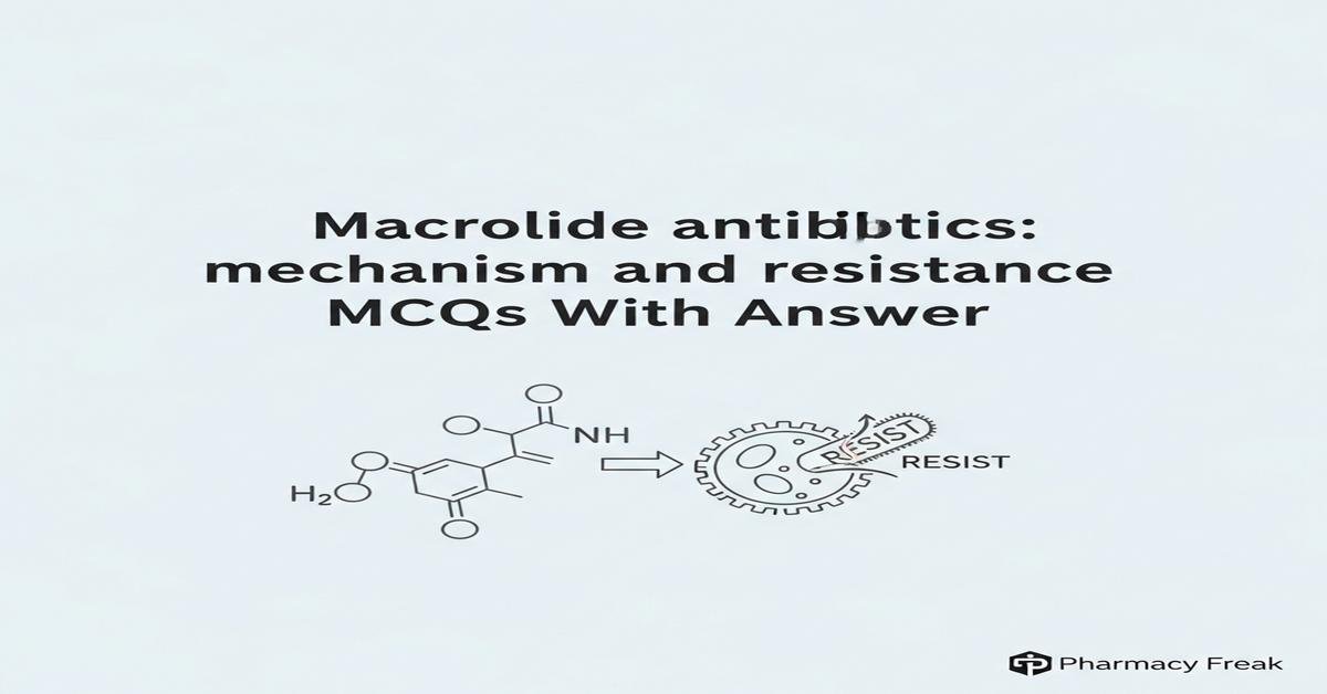 Macrolide antibiotics: mechanism and resistance MCQs With Answer