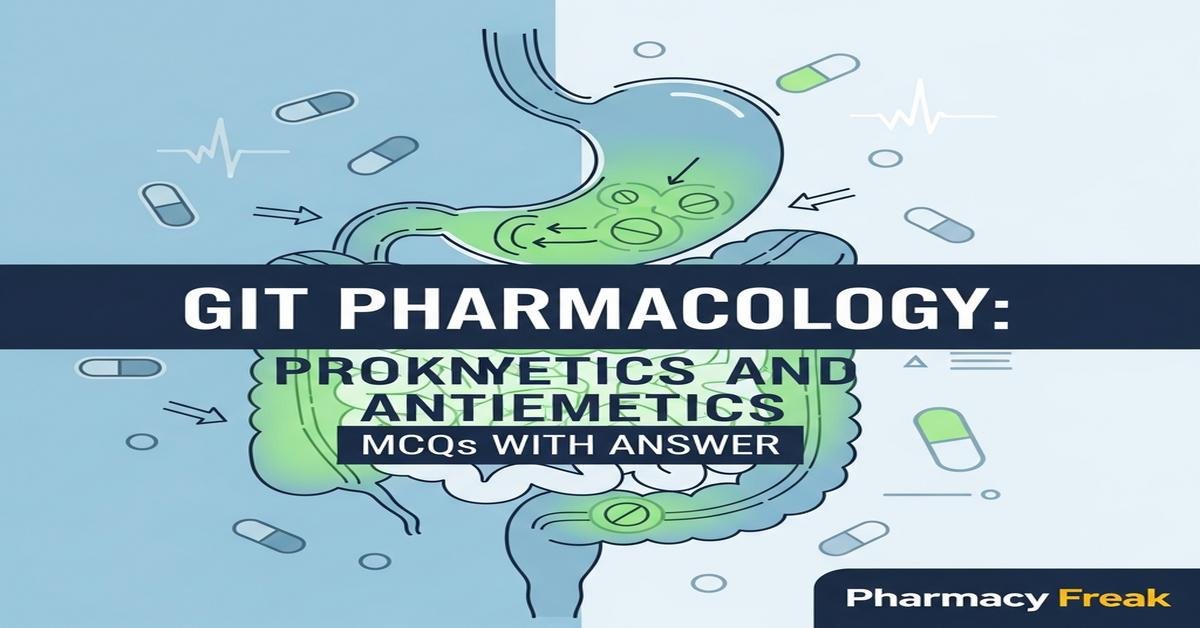 GIT pharmacology: prokinetics and antiemetics MCQs With Answer