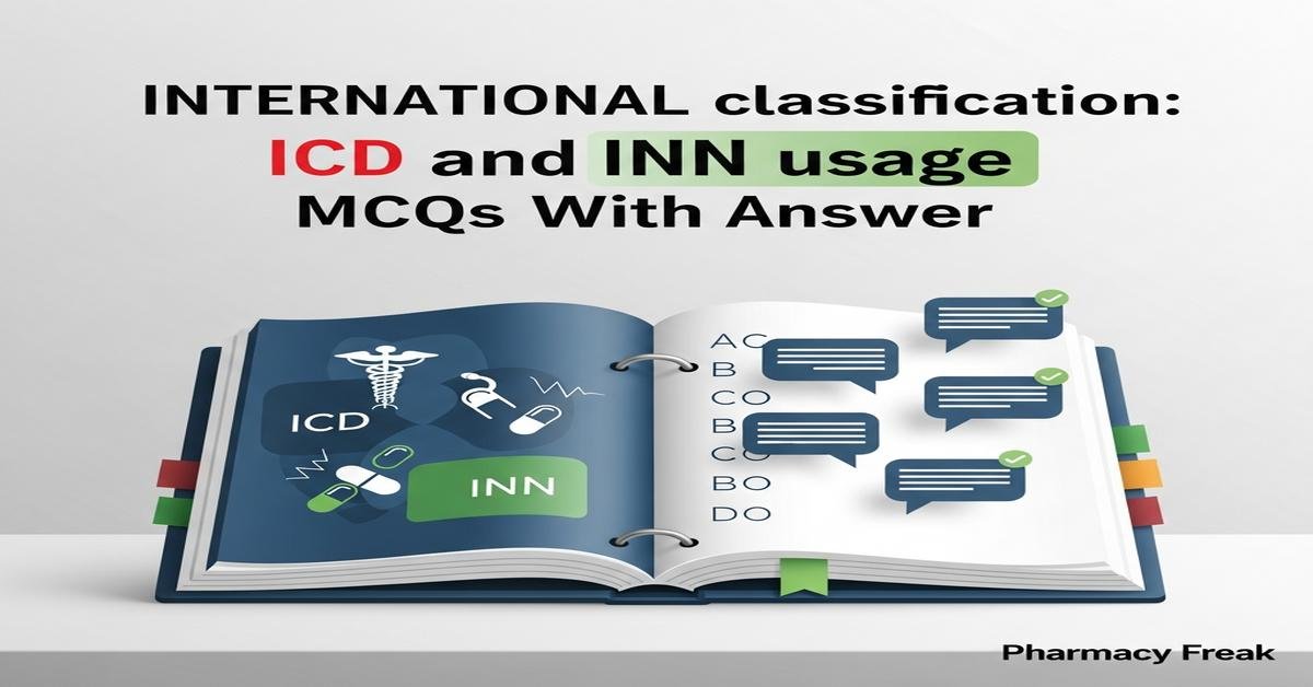 INTERNATIONAL classification: ICD and INN usage MCQs With Answer