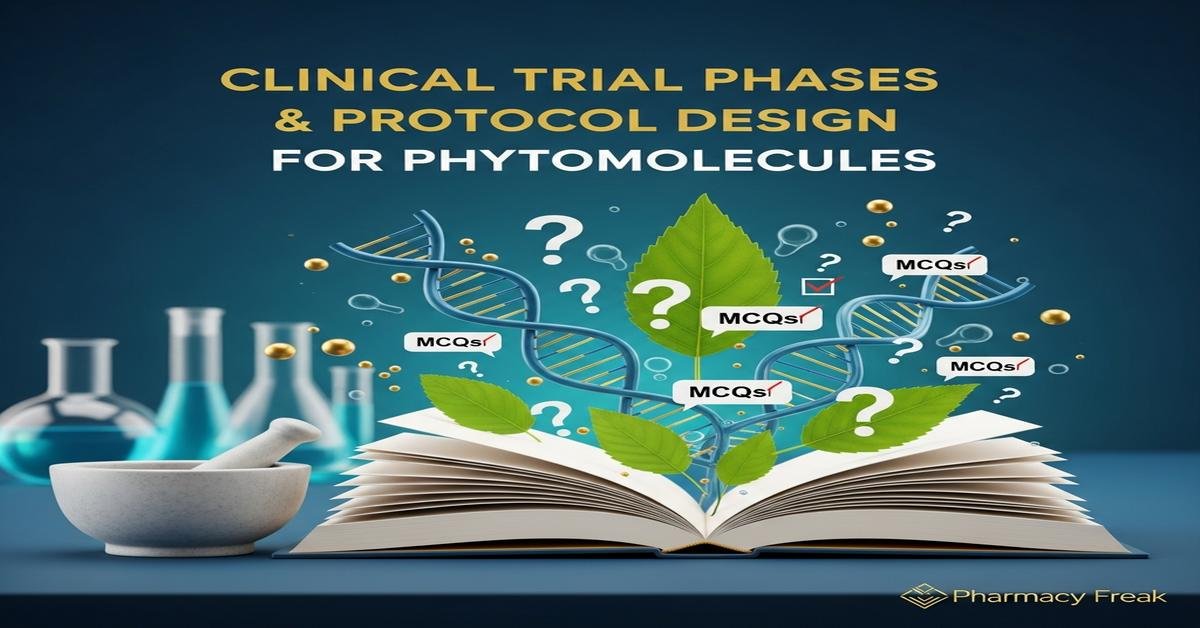 Clinical trial phases and protocol design for phytomolecules MCQs With Answer