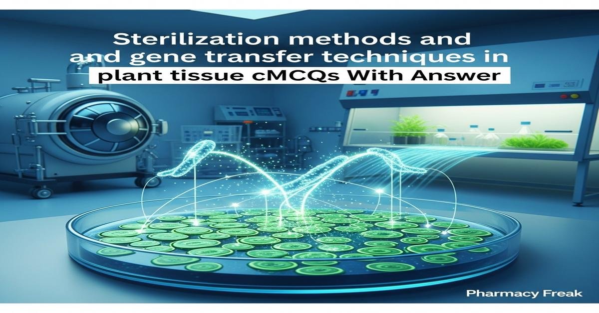Sterilization methods and gene transfer techniques in plant tissue culture MCQs With Answer