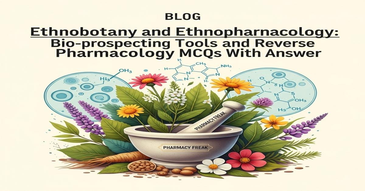 Ethnobotany and ethnopharmacology: bio-prospecting tools and reverse pharmacology MCQs With Answer
