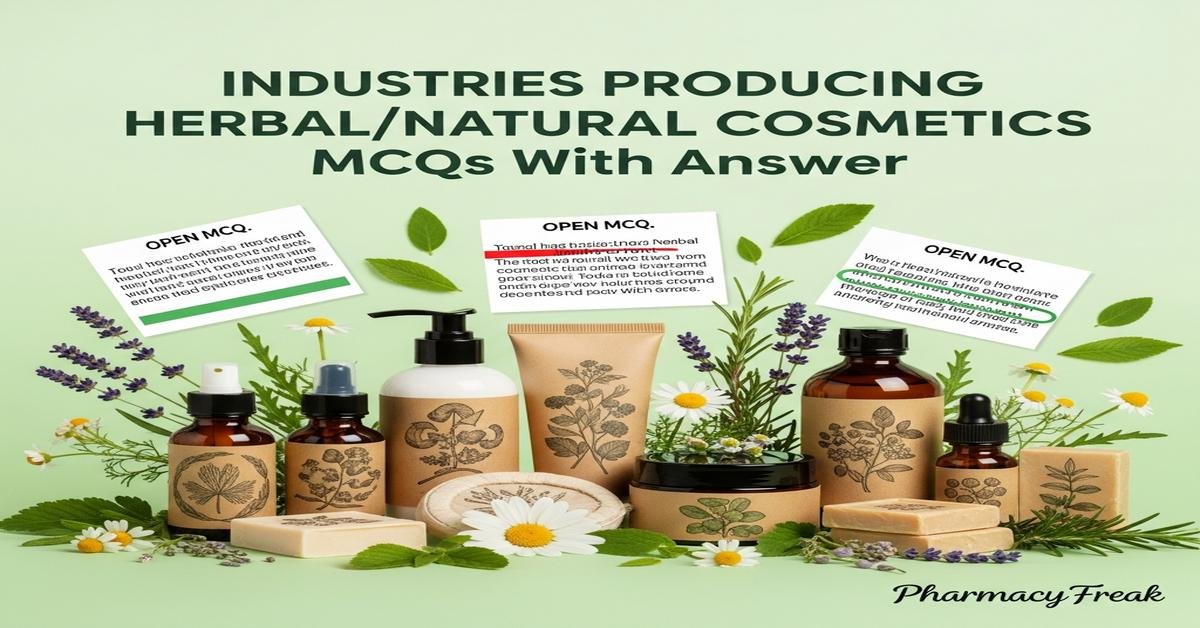 Industries producing herbal/natural cosmetics MCQs With Answer