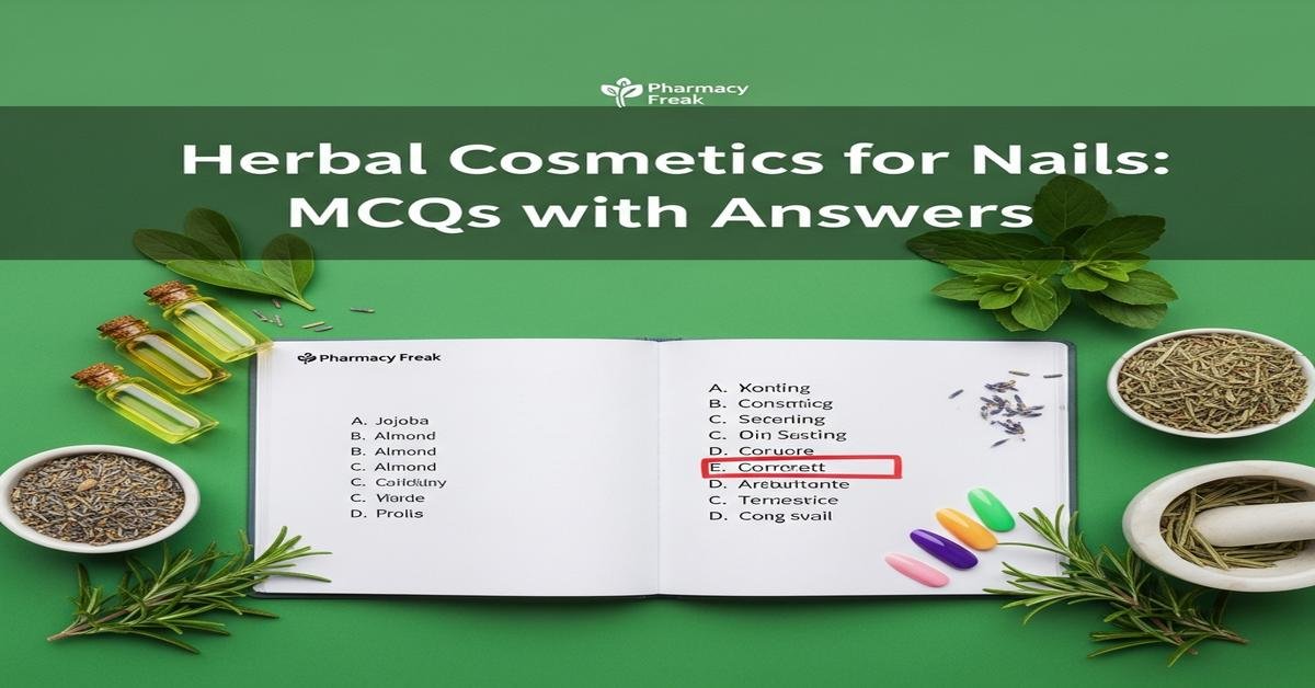 Herbal cosmetics for nails MCQs With Answer