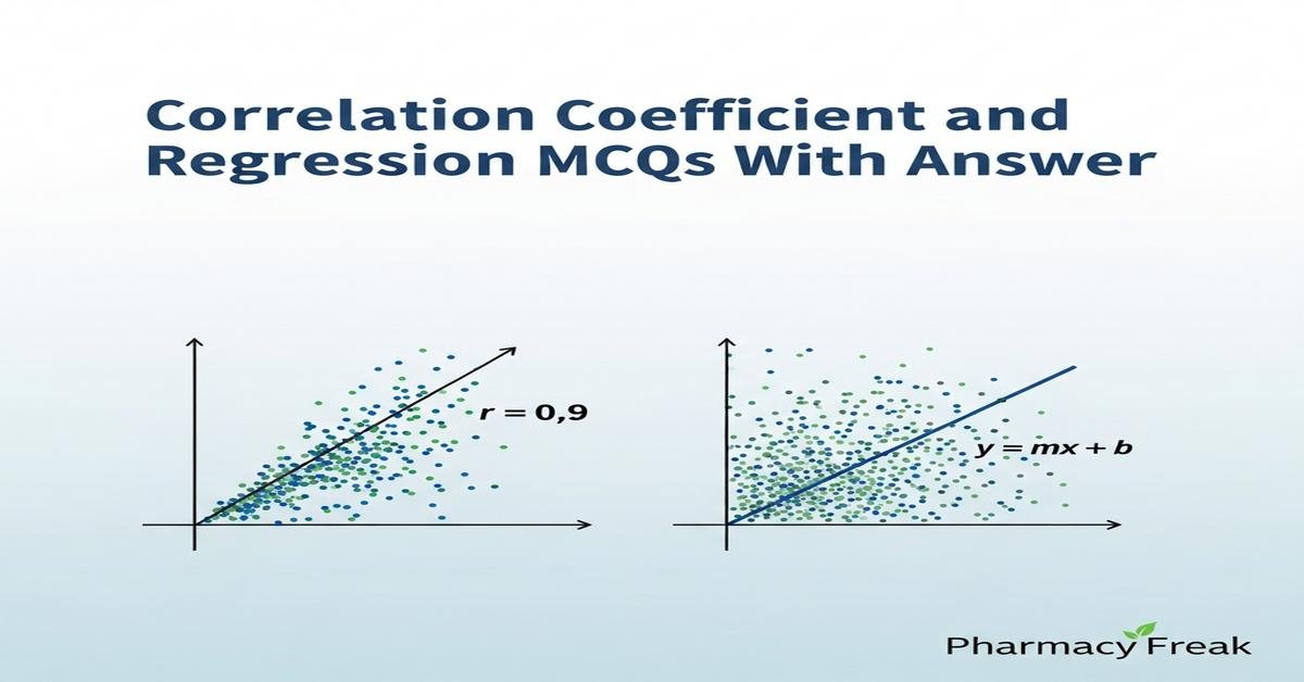 Correlation coefficient and regression MCQs With Answer