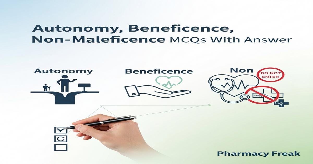 Autonomy, beneficence, non-maleficence MCQs With Answer