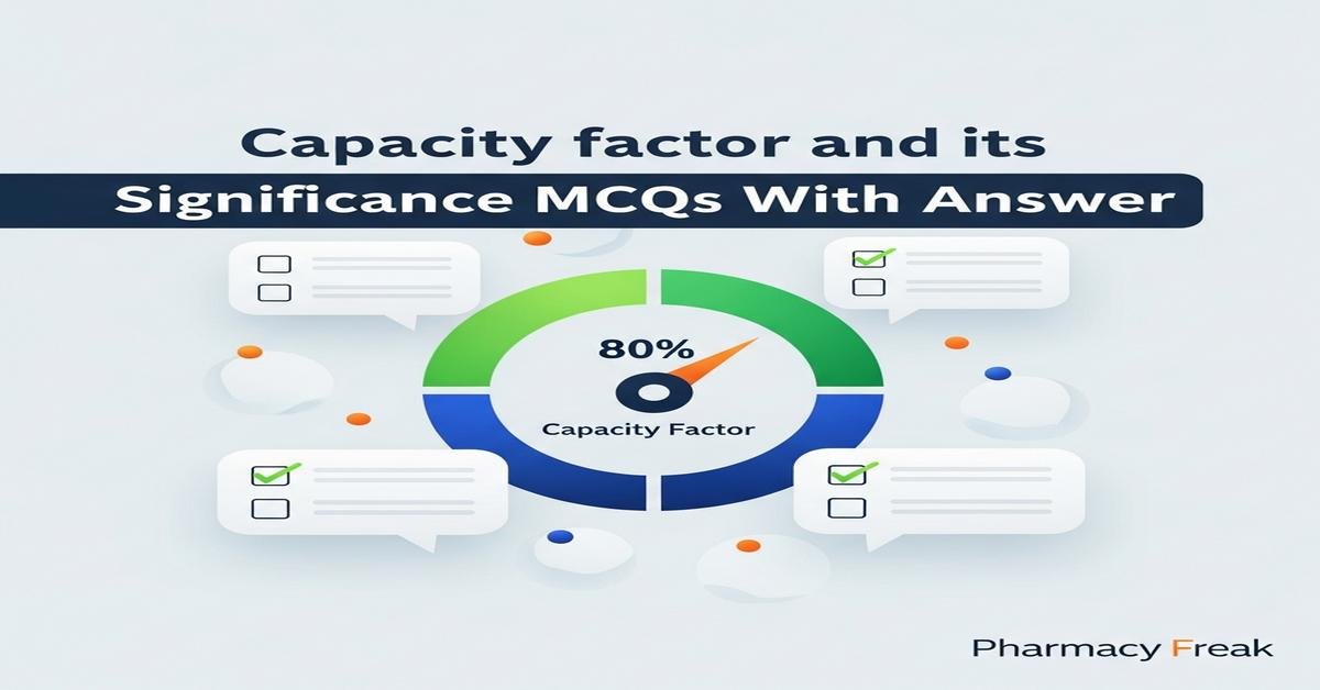 Capacity factor and its significance MCQs With Answer