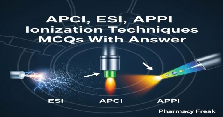APCI, ESI, APPI ionization techniques MCQs With Answer