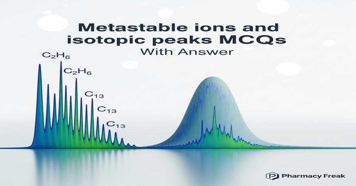 Metastable ions and isotopic peaks MCQs With Answer