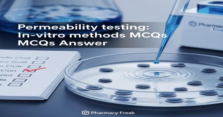 Permeability testing: In-vitro methods MCQs With Answer