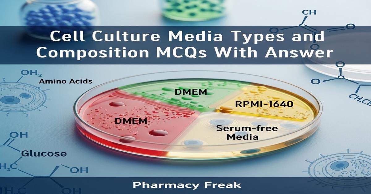 Cell culture media types and composition MCQs With Answer