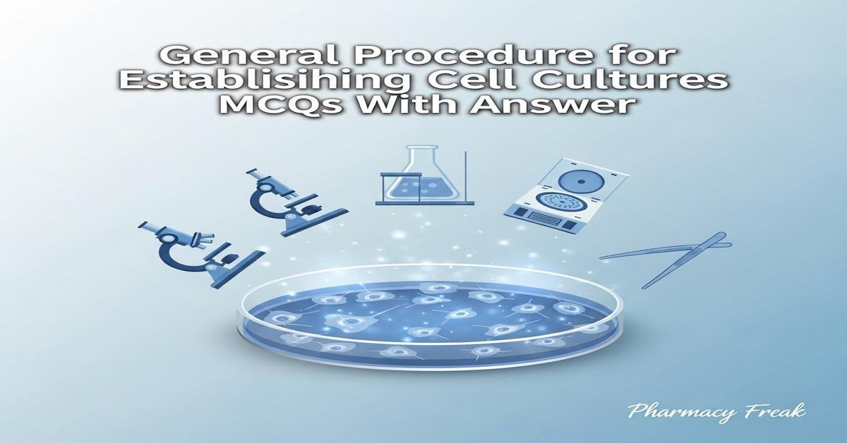 General procedure for establishing cell cultures MCQs With Answer
