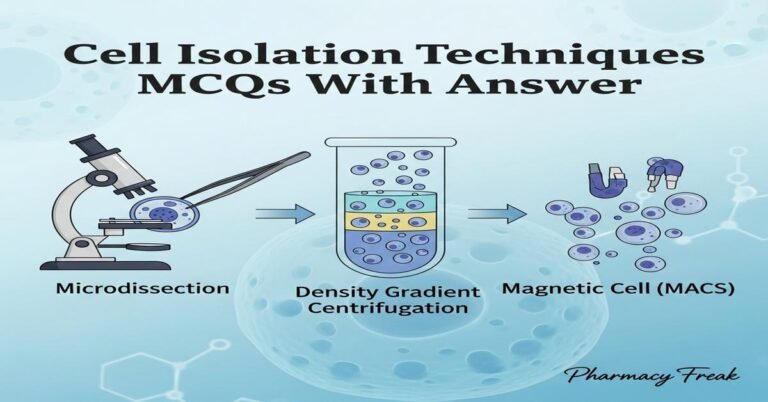 Cell isolation techniques MCQs With Answer