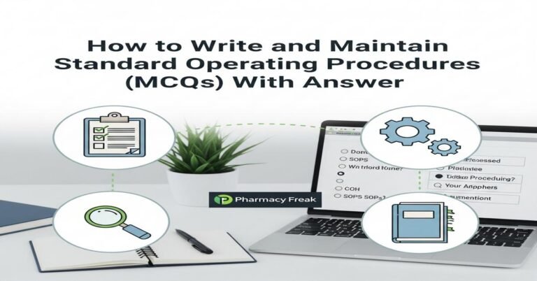 How to write and maintain Standard Operating Procedures (SOPs) MCQs With Answer