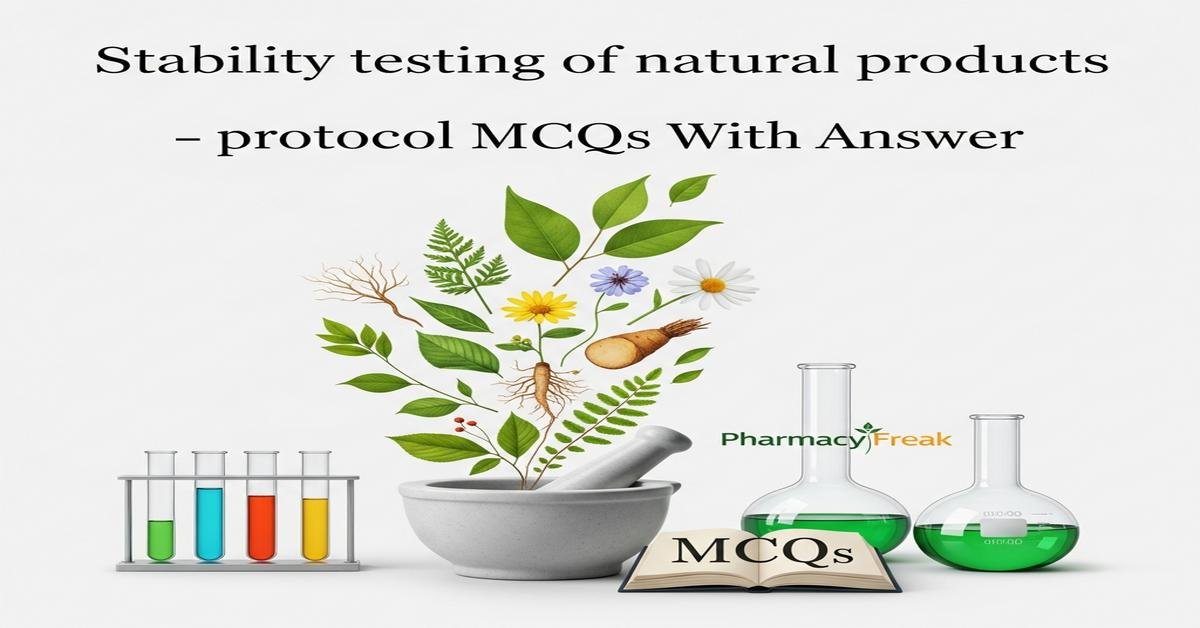 Stability testing of natural products – protocol MCQs With Answer