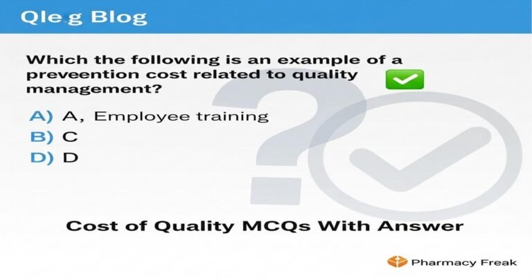 Cost of quality MCQs With Answer