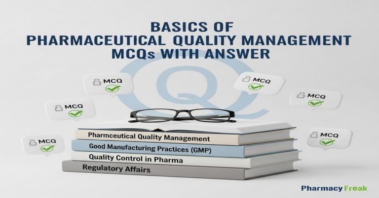 Basics of pharmaceutical quality management MCQs With Answer