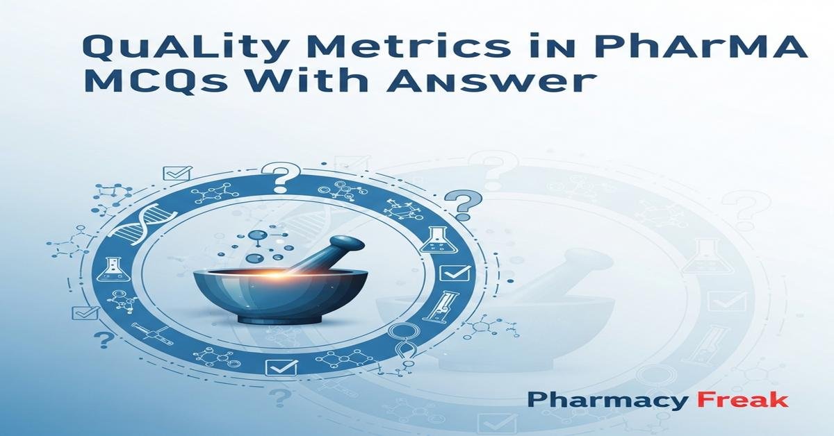 Quality metrics in pharma MCQs With Answer