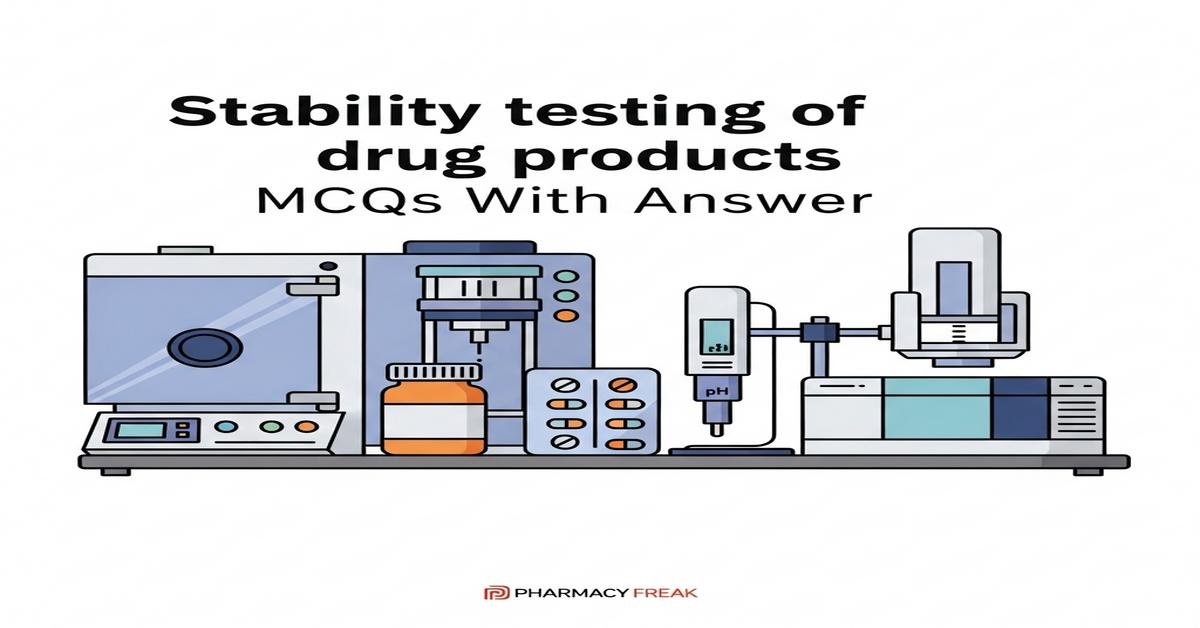 Stability testing of drug products MCQs With Answer