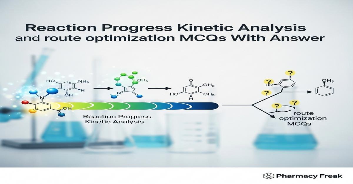Reaction Progress Kinetic Analysis and route optimization MCQs With Answer