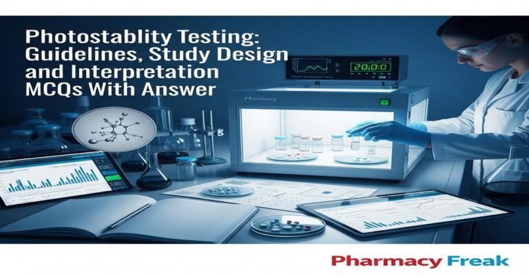 Photostability Testing: Guidelines, study design and interpretation MCQs With Answer