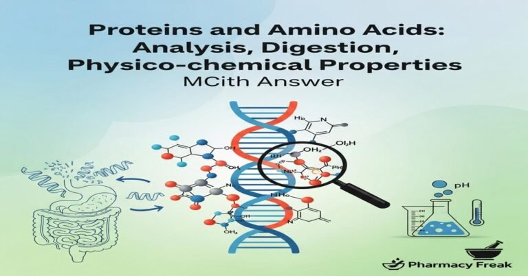 Proteins and Amino Acids: Analysis, digestion, physico-chemical properties MCQs With Answer